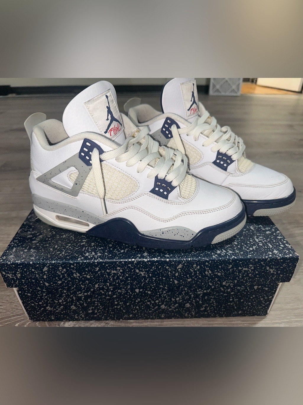 Jordan Air Jordan 4 White Navy Cement